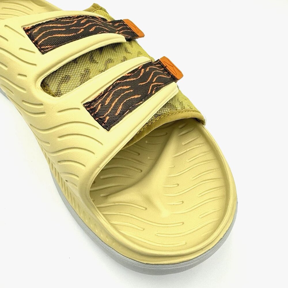 NEW Hoka One One Ora Luxe Recovery Slide Sandals Men's 14 Celery Root / Mercury - Picture 6 of 11